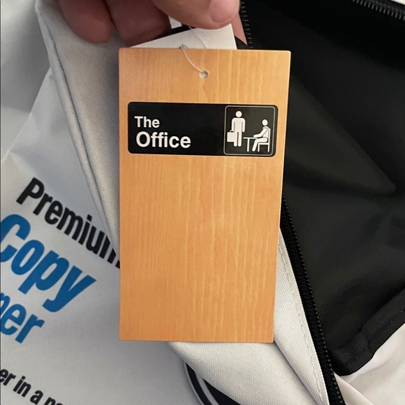 Dunder Mifflin-White and Blue Backpack - Picture 3 of 3